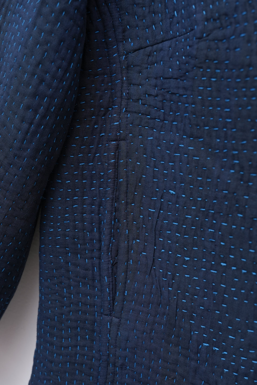 Navy Blue Vintage Cotton Kantha Jacket