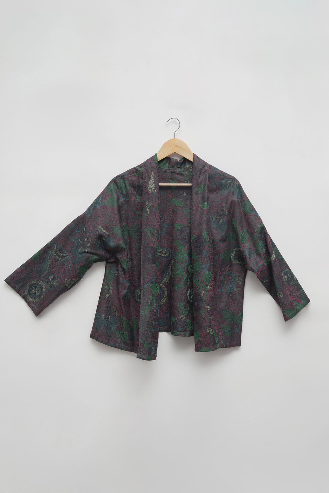 Multicolor Silk Kantha Overlay