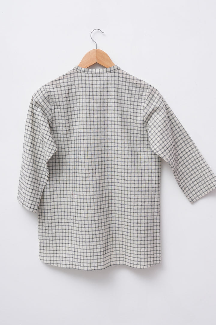 White Woven Cotton Shirt