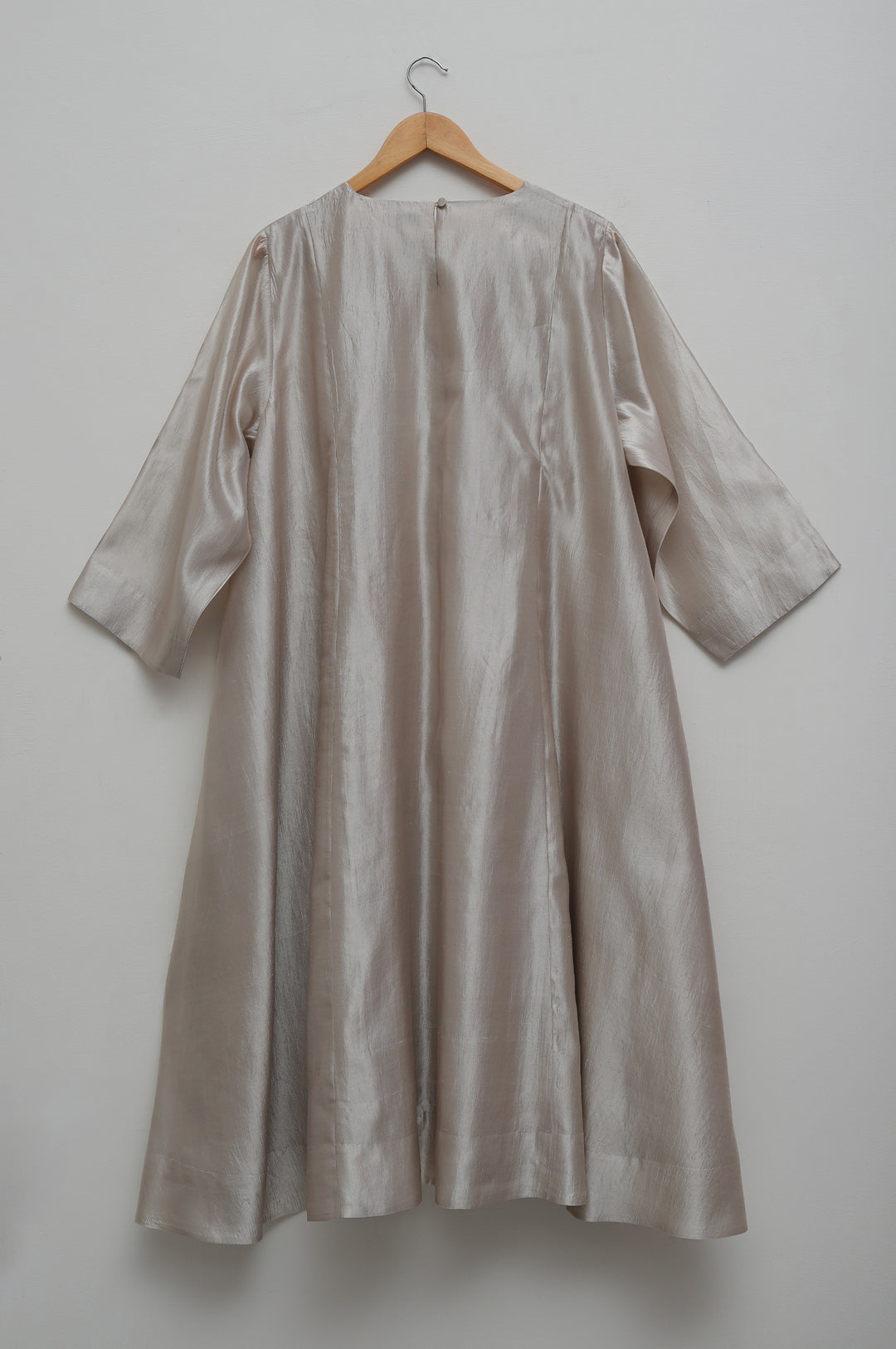 Ivory Embroidered Silk Dress