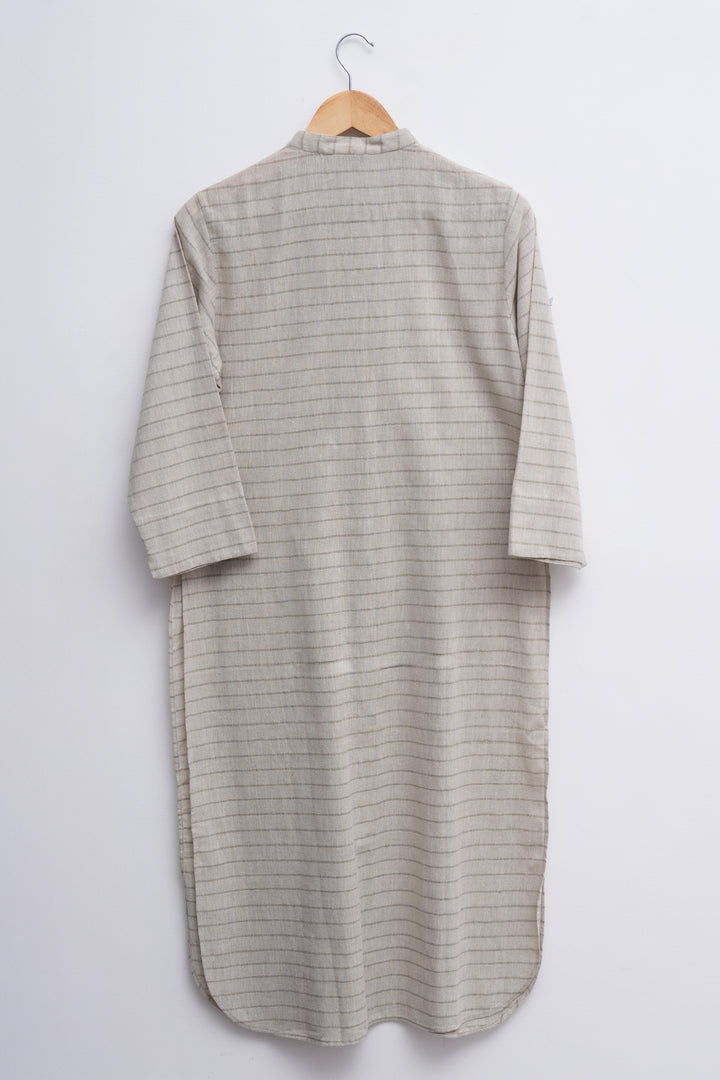 Natural Woven Cotton Shirt Kurta