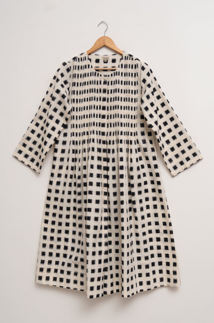 Black & White Double Ikat Dress