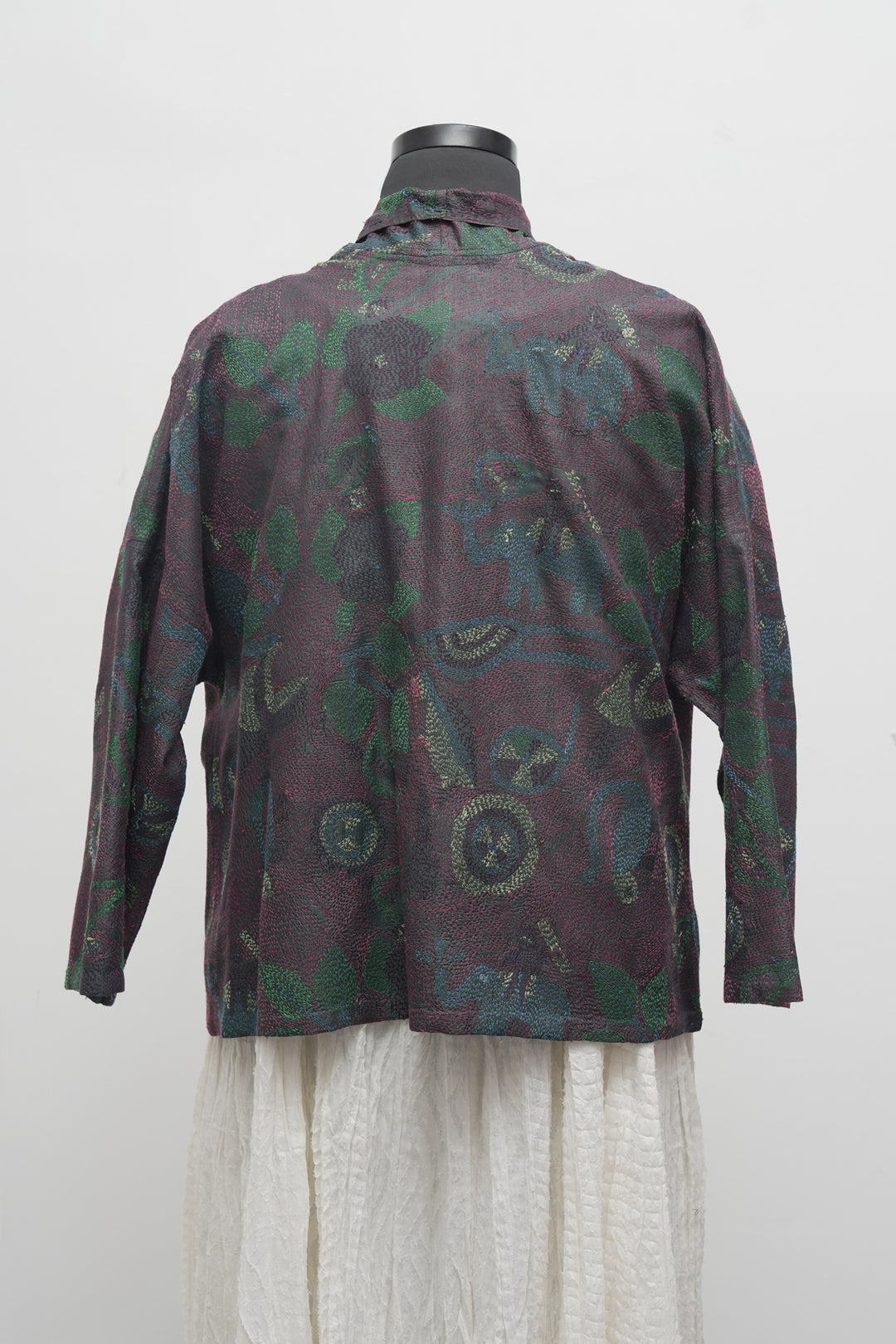 Multicolor Silk Kantha Overlay