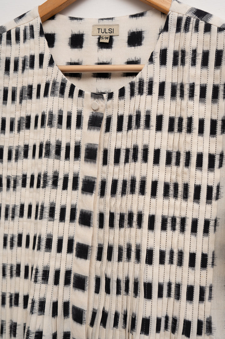 Black & White Double Ikat Dress