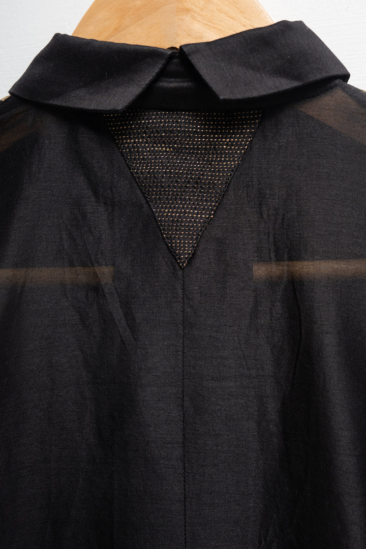 Origami Black Pleated Shirt Set