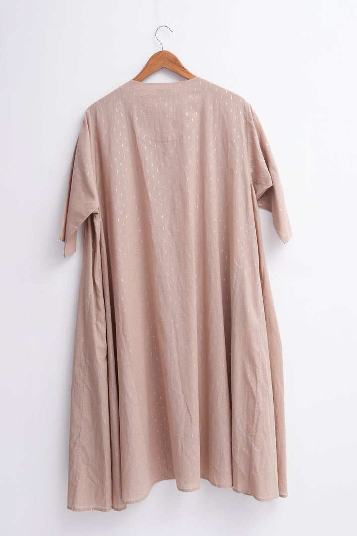 Beige Cotton Lurex Cape