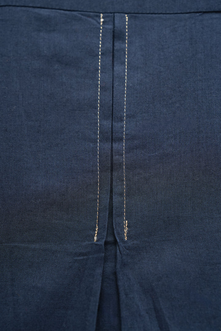 Navy Cotton Kurta