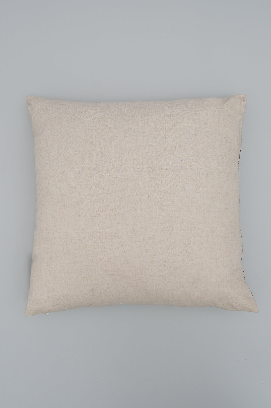 Crimson Geometric Embroidered Cushion Cover