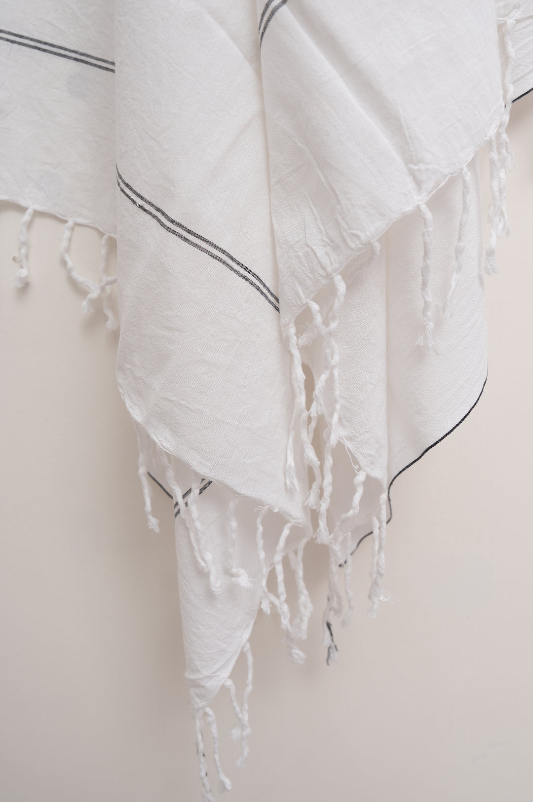 Handwoven Cotton Towel with Signature Black Selvedge