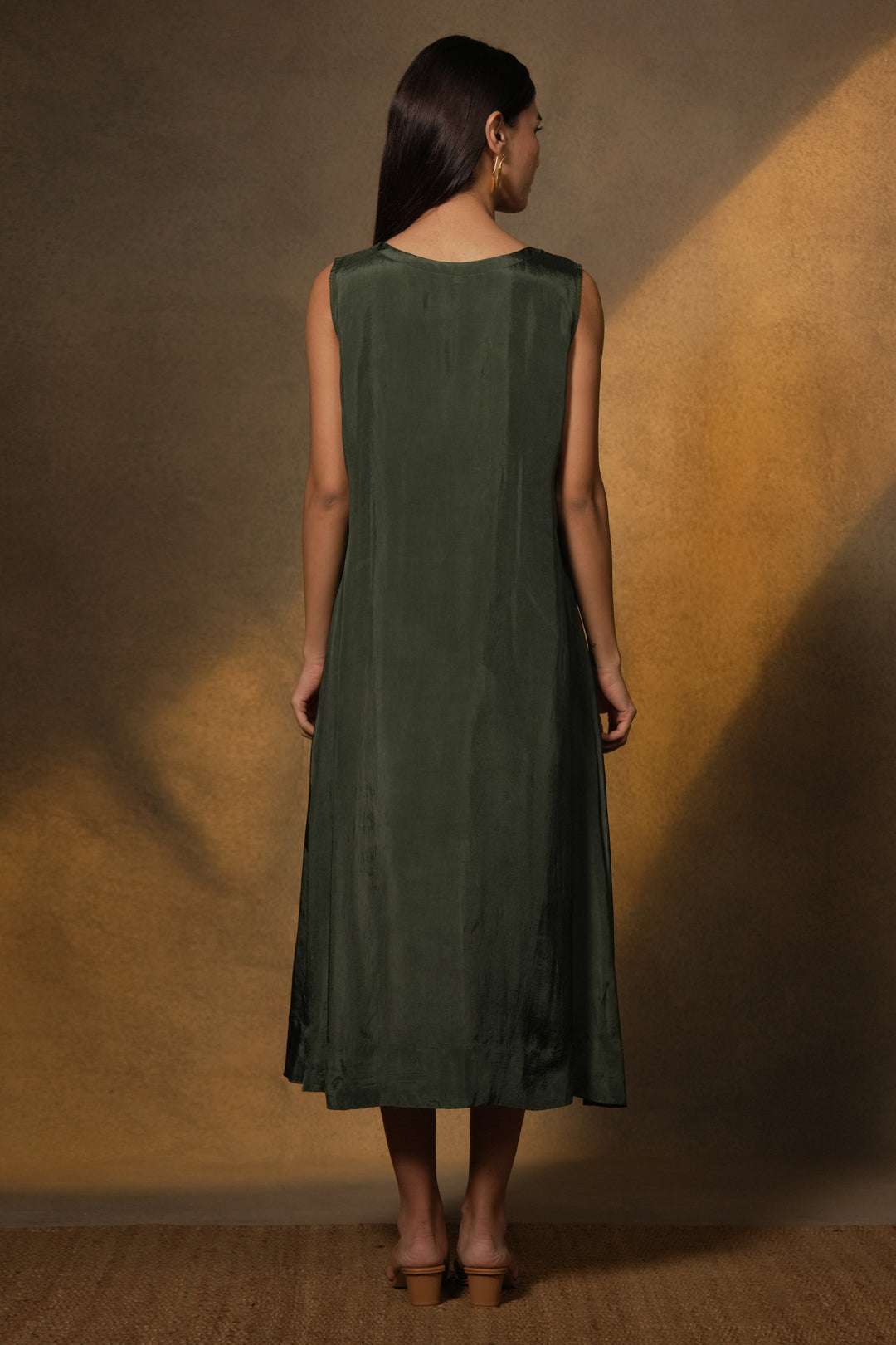 Emerald Green Silk Jacket with Slip