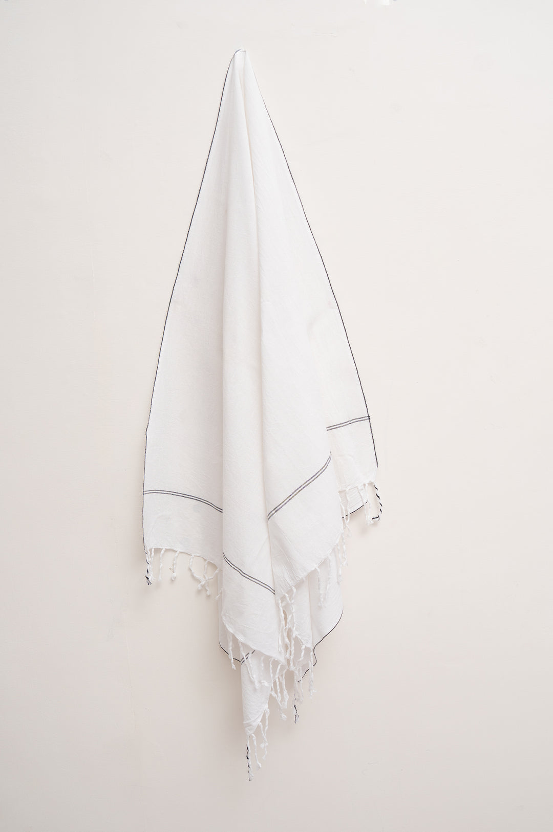 Handwoven Cotton Towel with Signature Black Selvedge