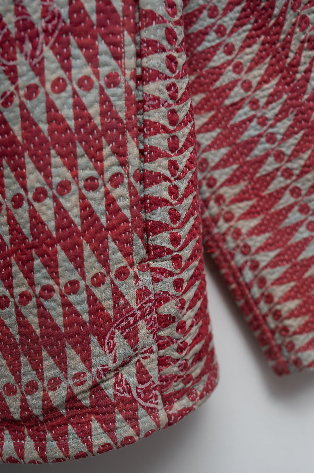 Red Dune Cotton Kantha Jacket