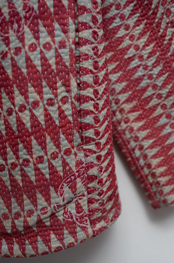 Red Dune Cotton Kantha Jacket