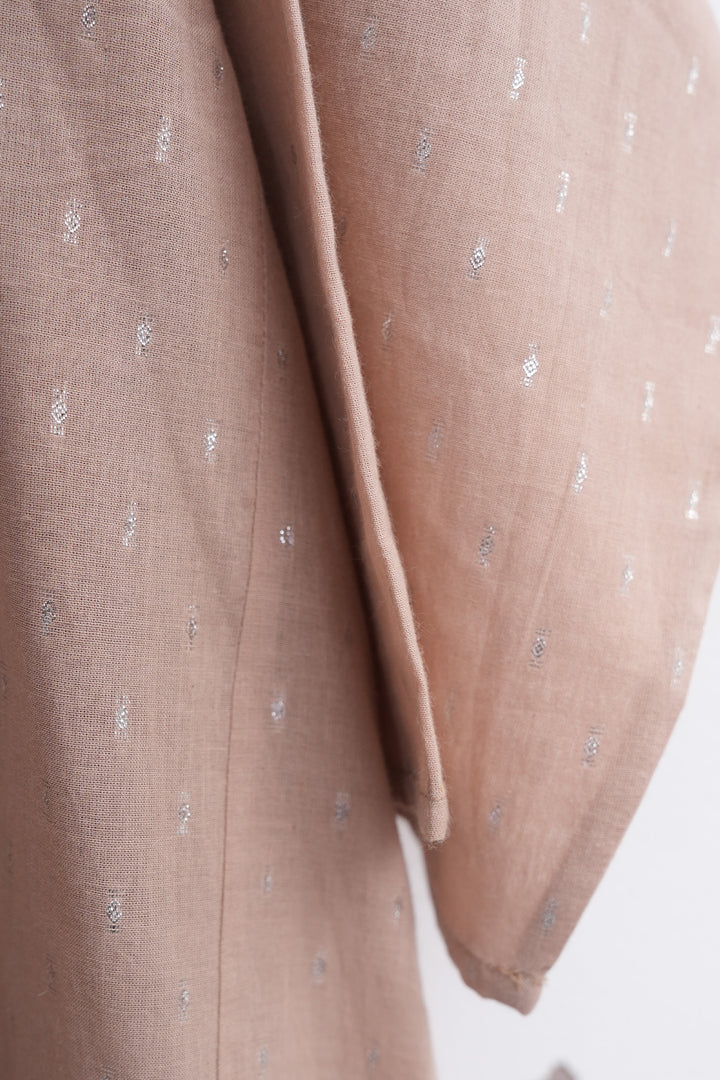Beige Cotton Lurex Cape
