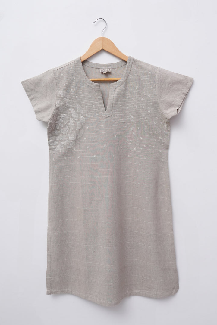 Beige khadi kurta