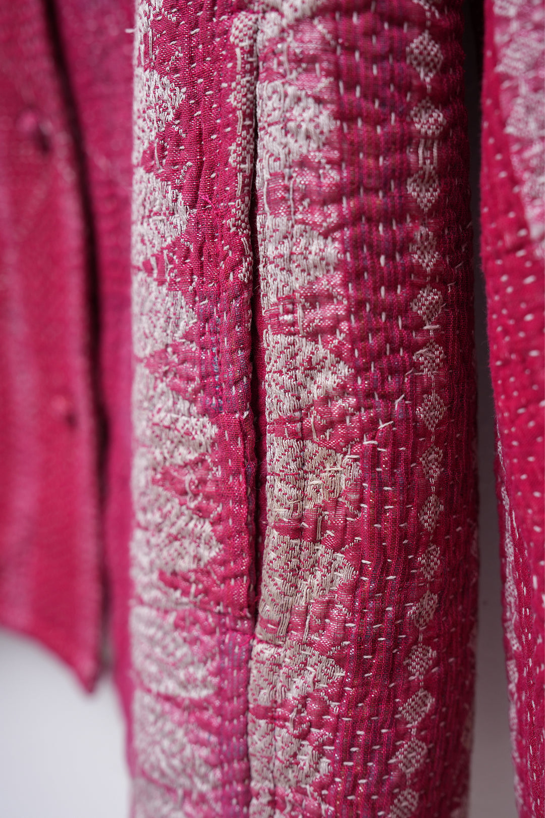 Magenta Pink Vintage Cotton Kantha Jacket