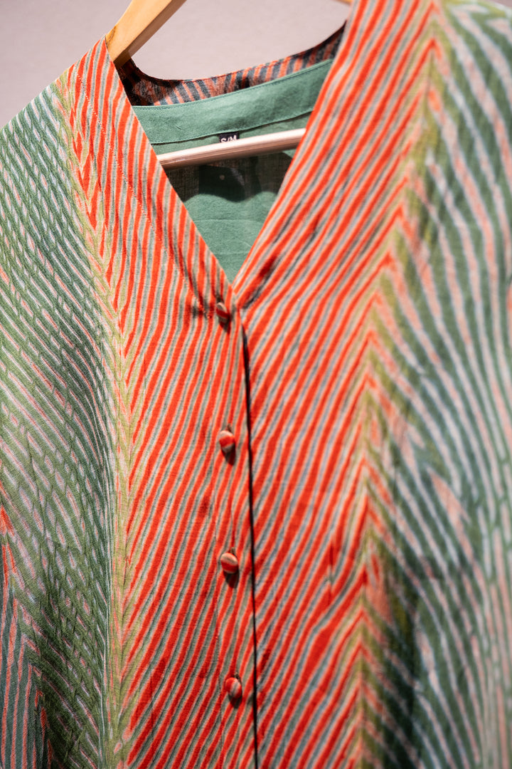 Multi Color Shibori Chanderi Shirt