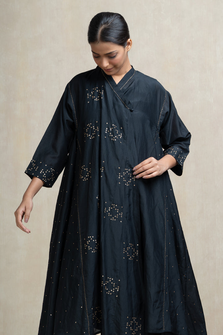 Mirror Embroidered Muslin Choga