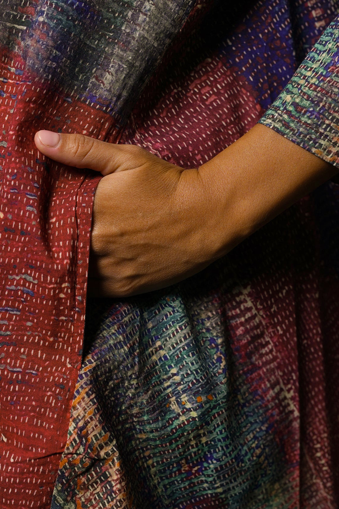 Multi Color Cotton Printed Oversized Shirt