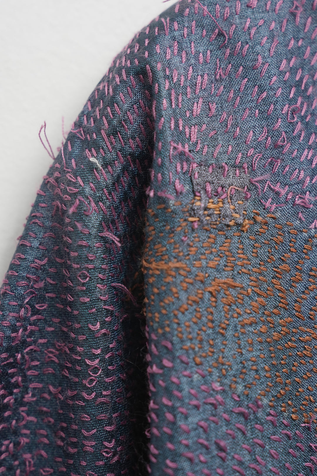 Multicolor Silk Kantha Overlay