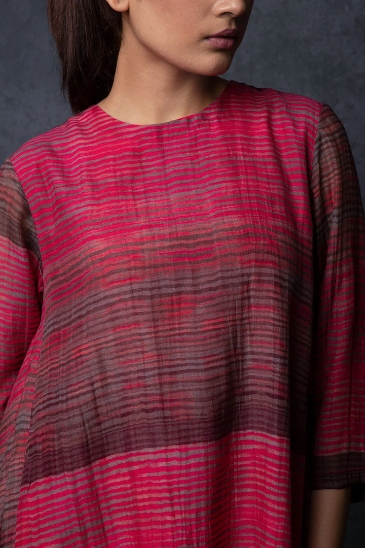 pink dual toned printed co-ord set