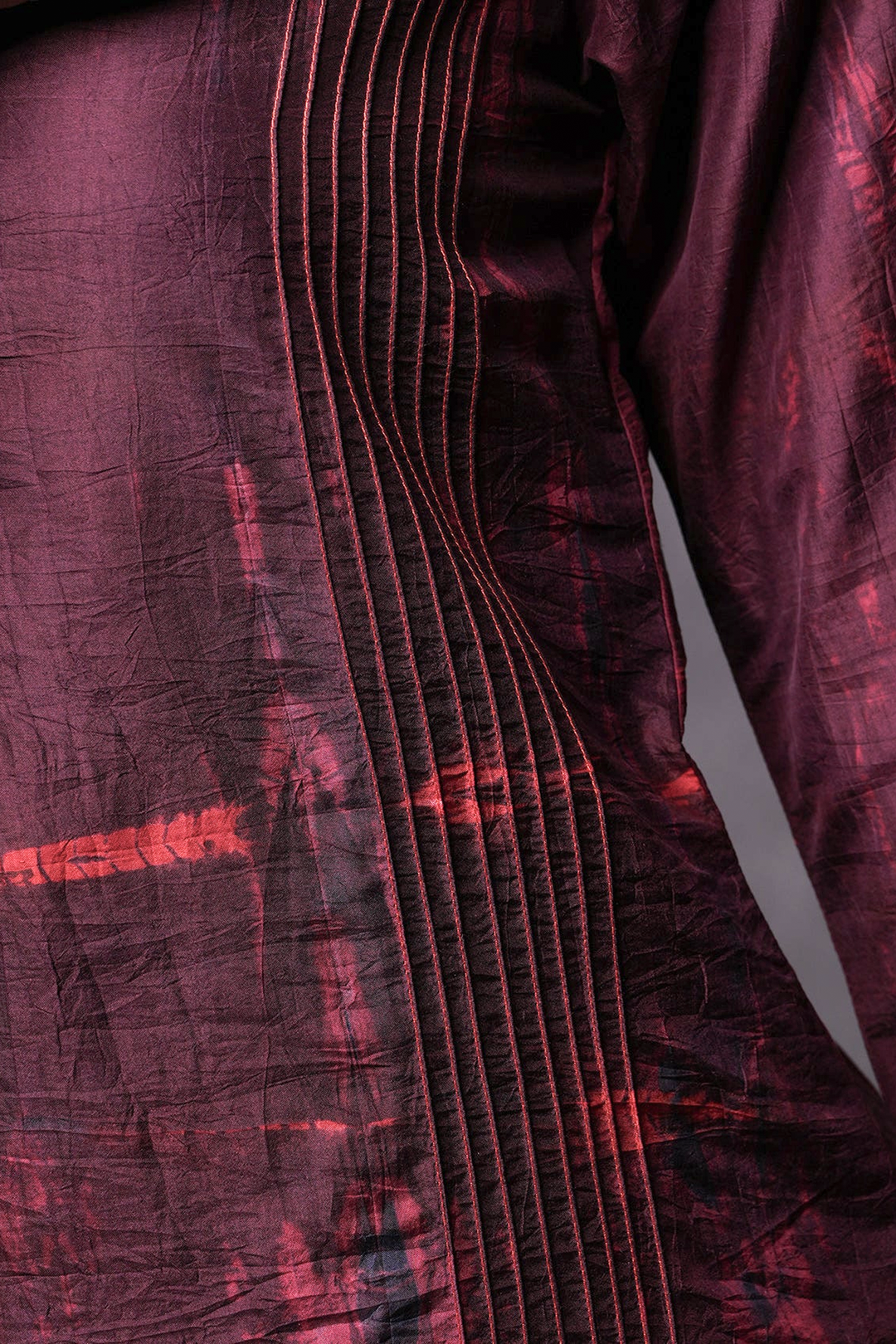 Tie-Dye Silk Straight Kurta