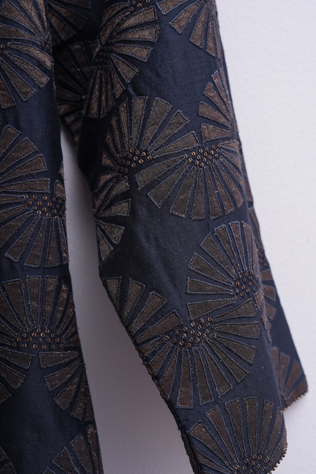 Navy Chanderi Embroidered