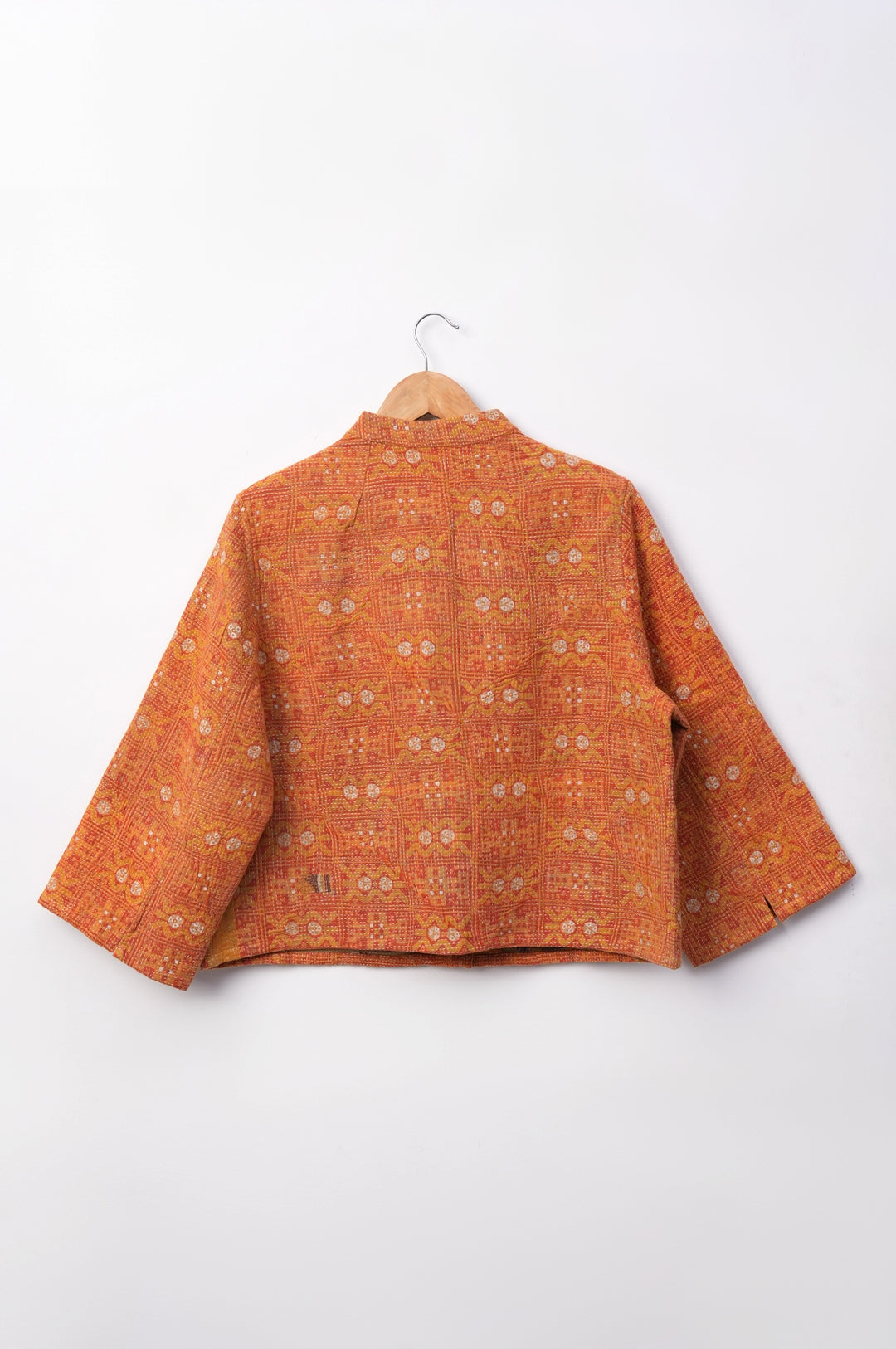 Yellow Vintage Cotton Kantha Jacket