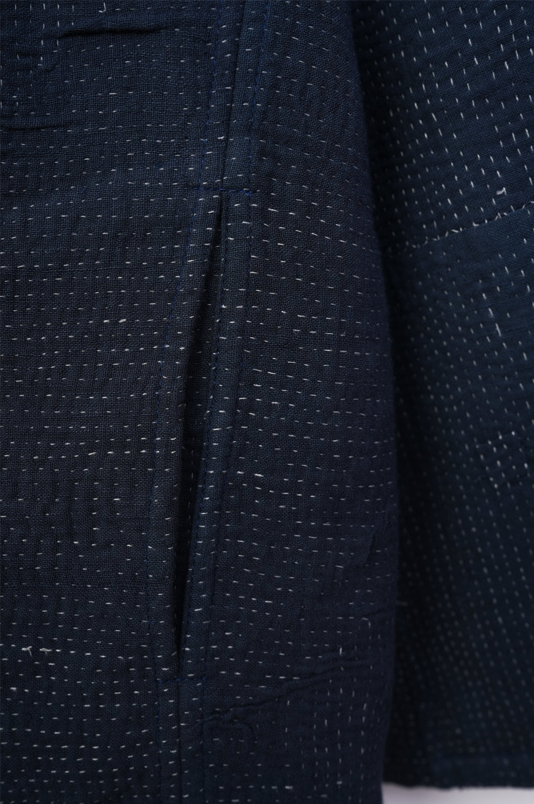 Navy Vintage Cotton Kantha Jacket