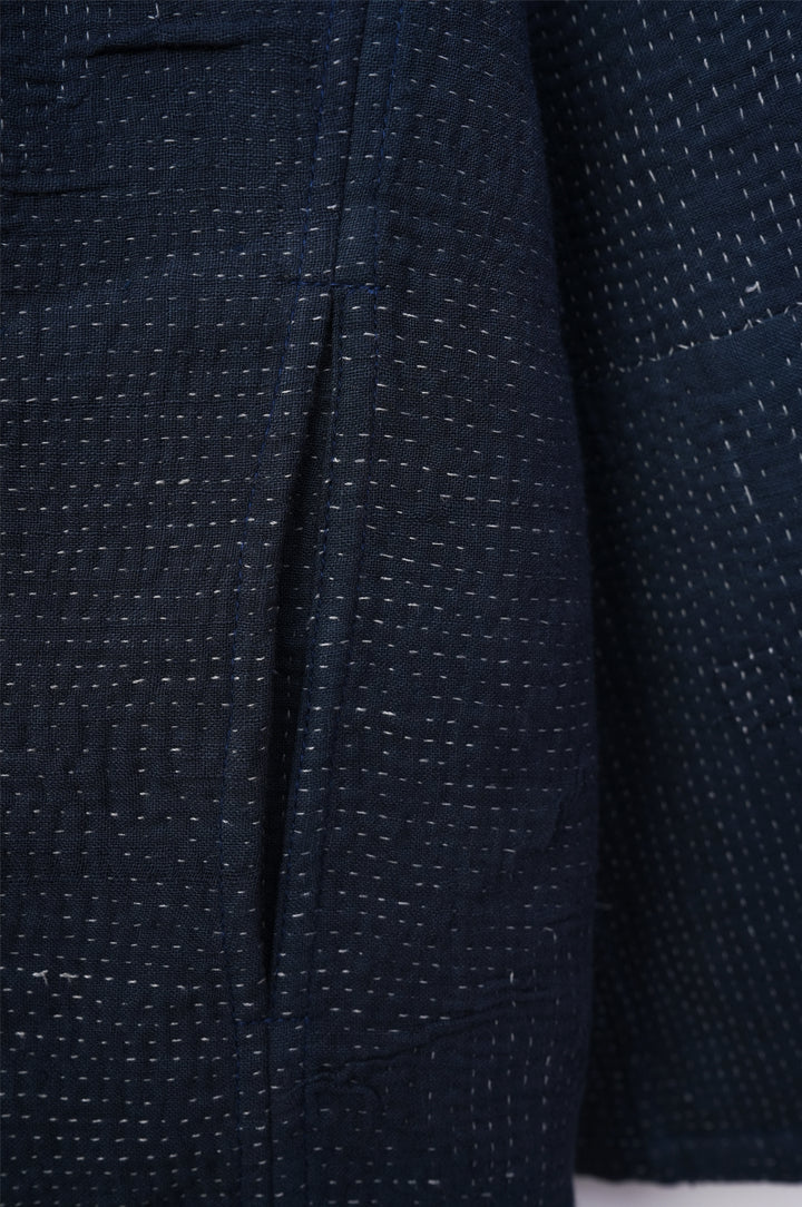 Navy Vintage Cotton Kantha Jacket