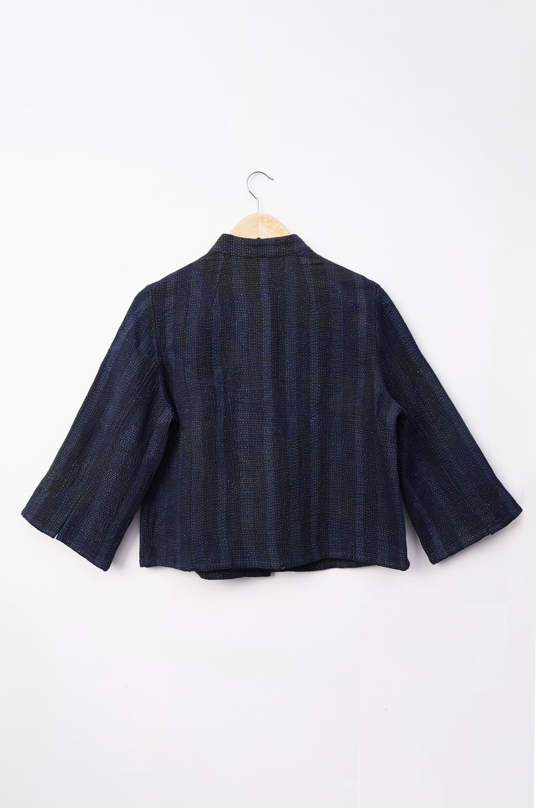 Navy Vintage Cotton Kantha Jacket