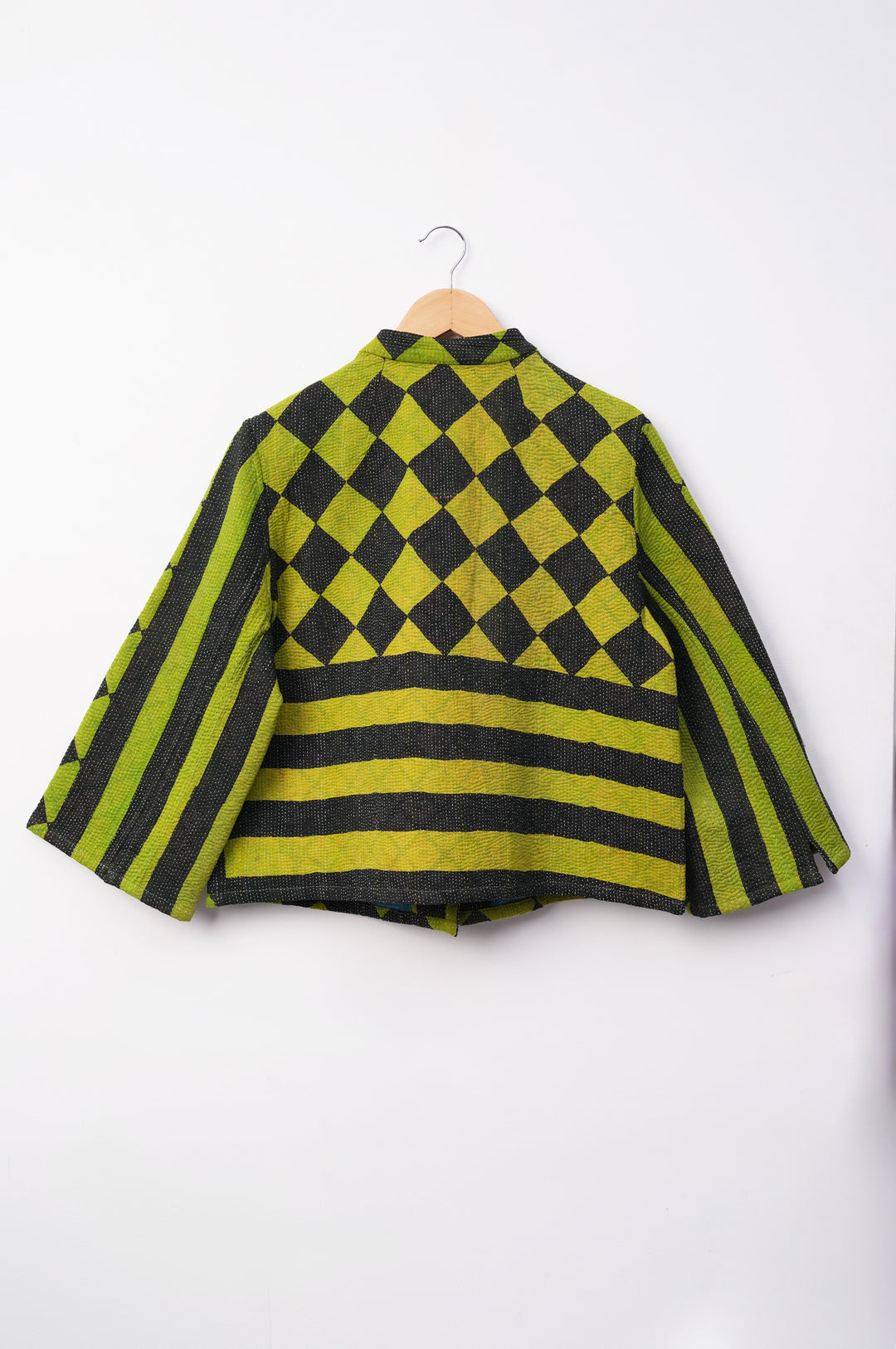 Green Vintage Cotton Kantha Jacket