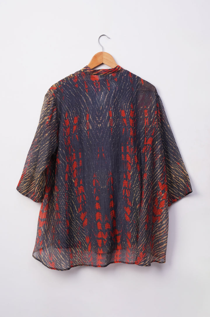 Multicolor Printed Chanderi Shirt