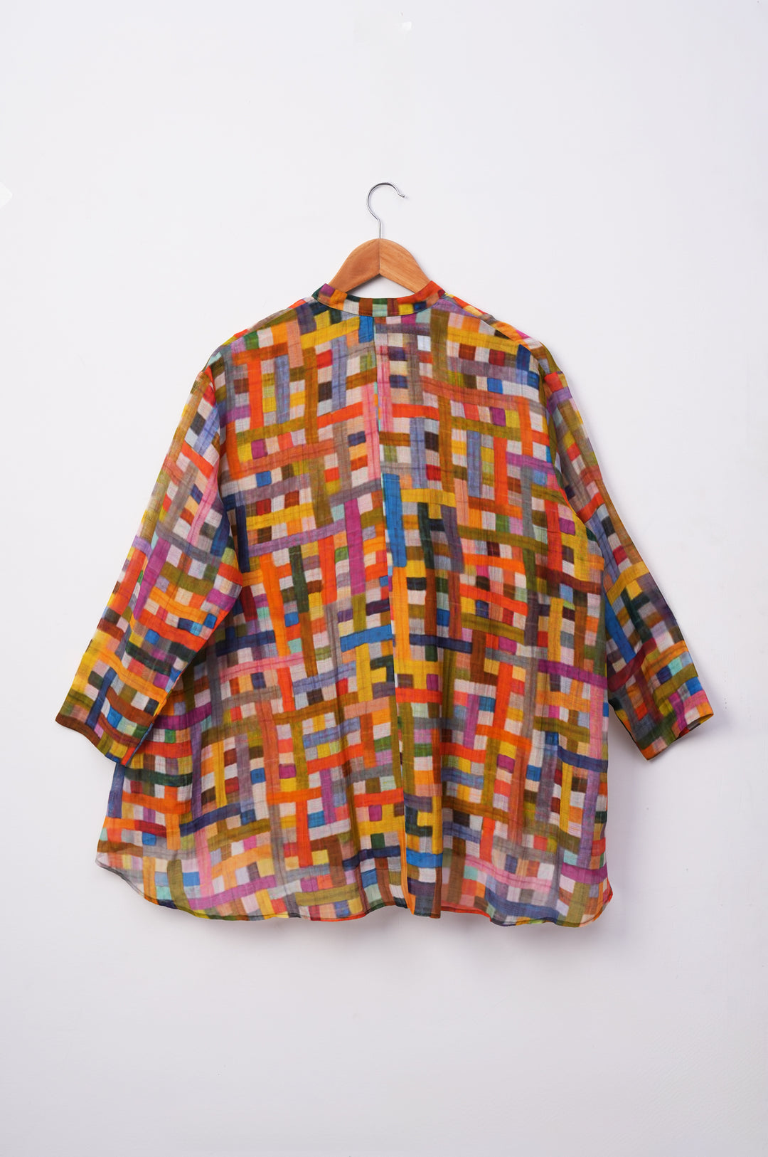 Multicolor Printed Chanderi Shirt