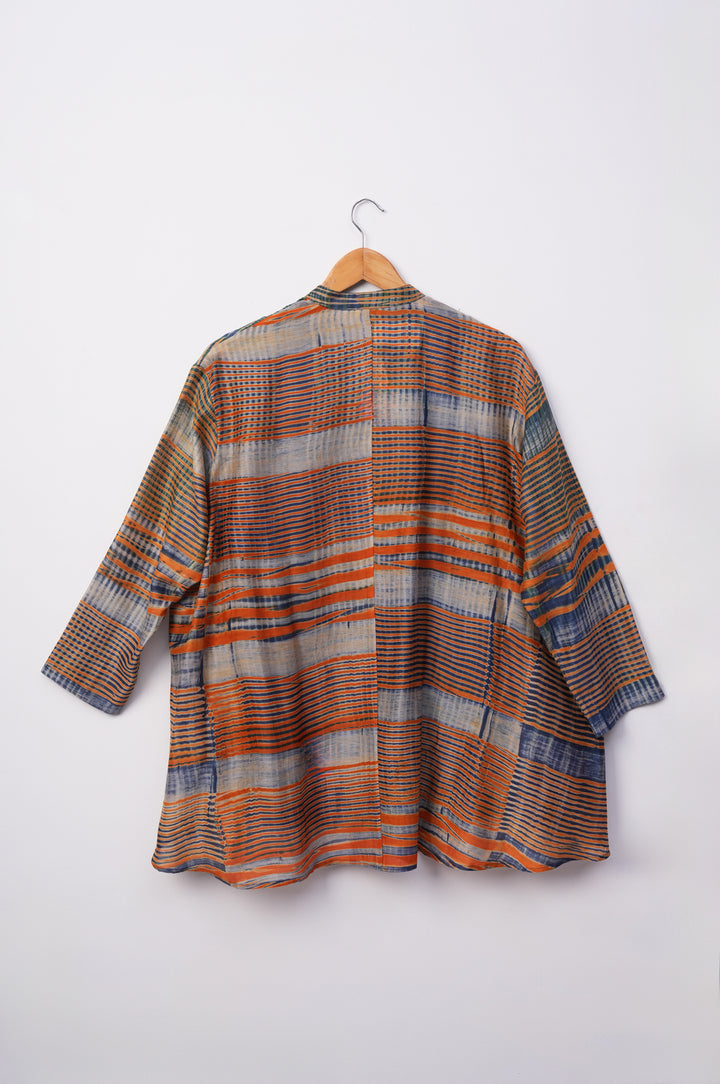 Multicolor Printed Chanderi Shirt