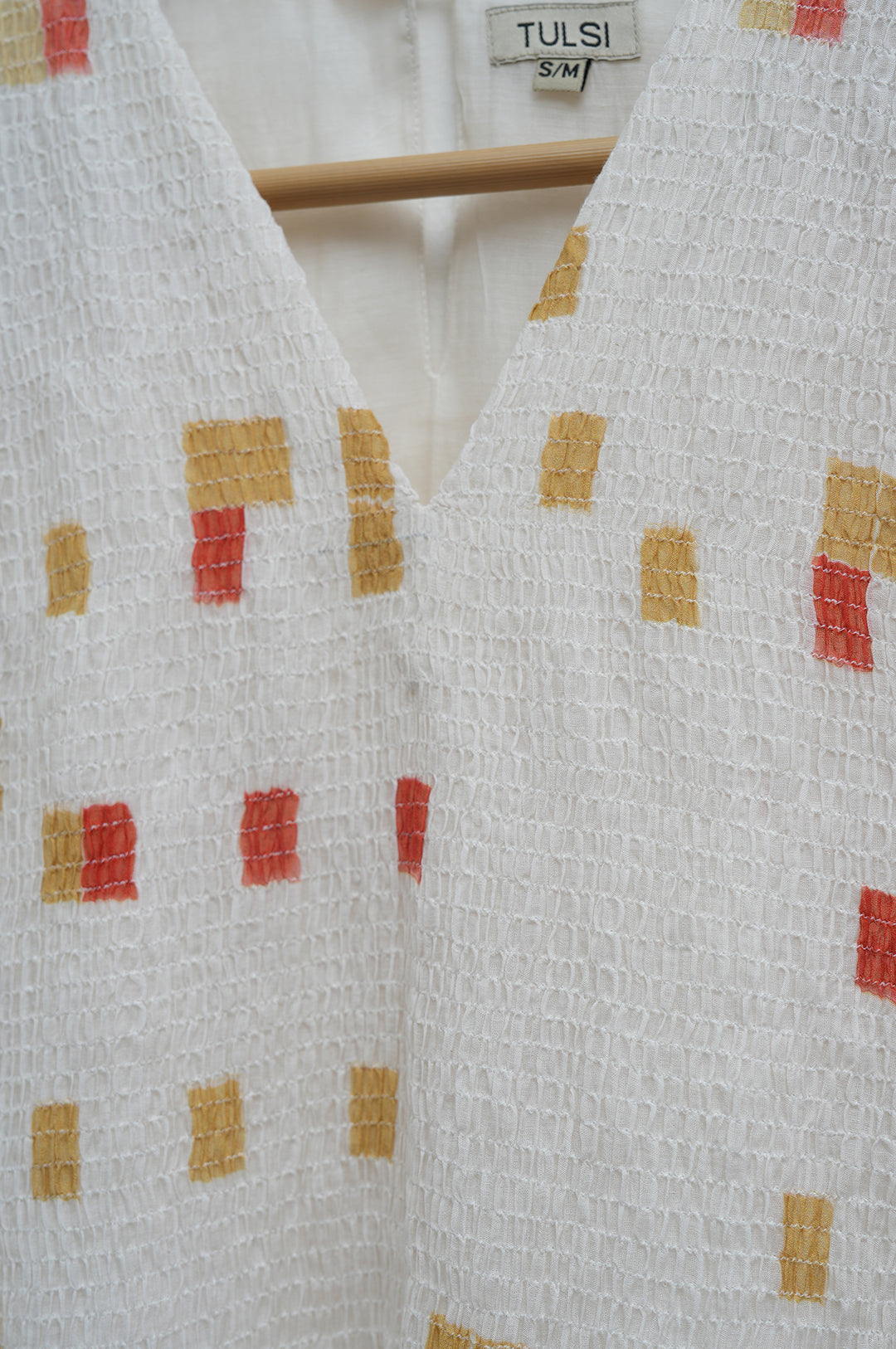 Pixel Print Chanderi Dress