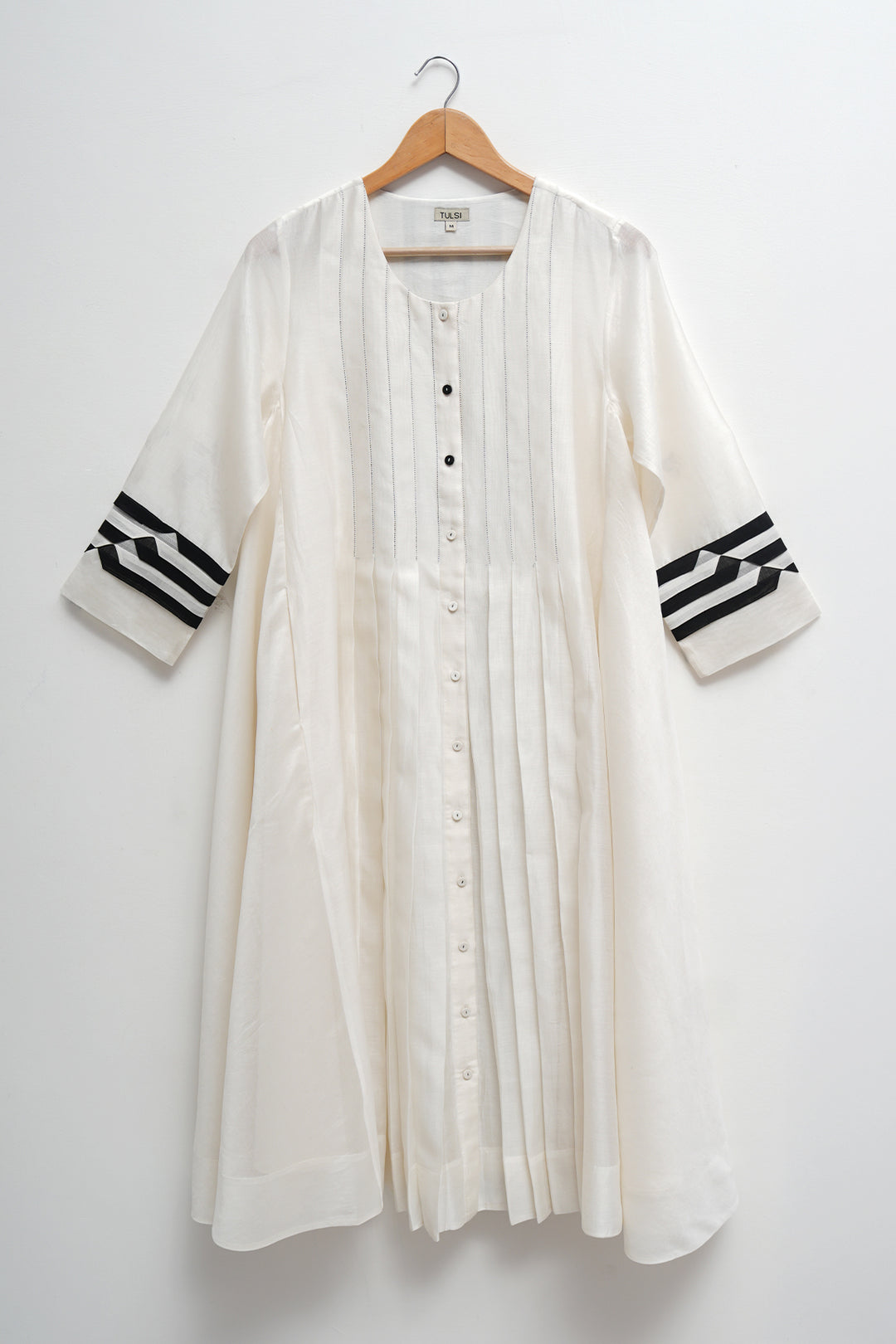Origami Natural Pleated Dress