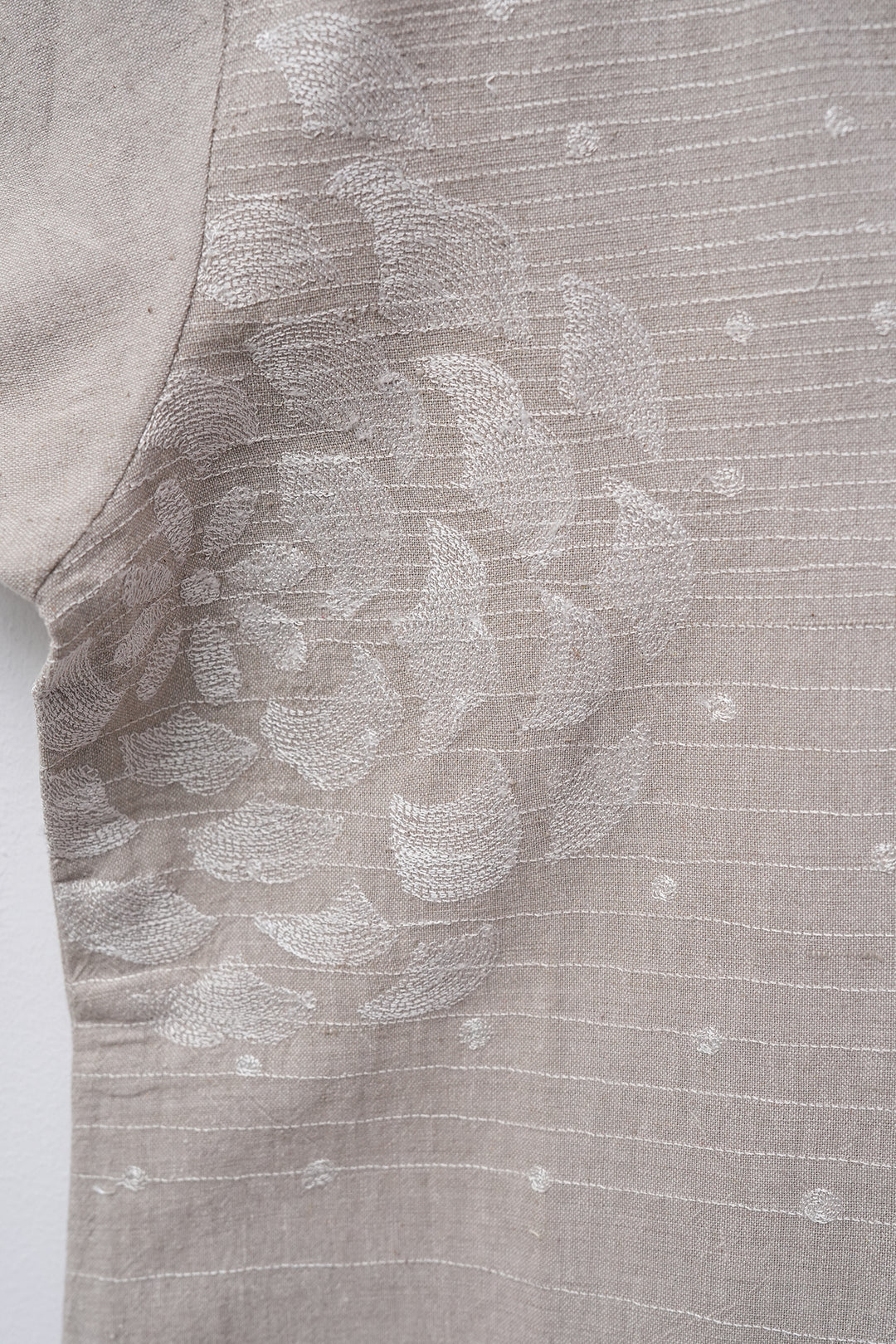 Beige khadi kurta