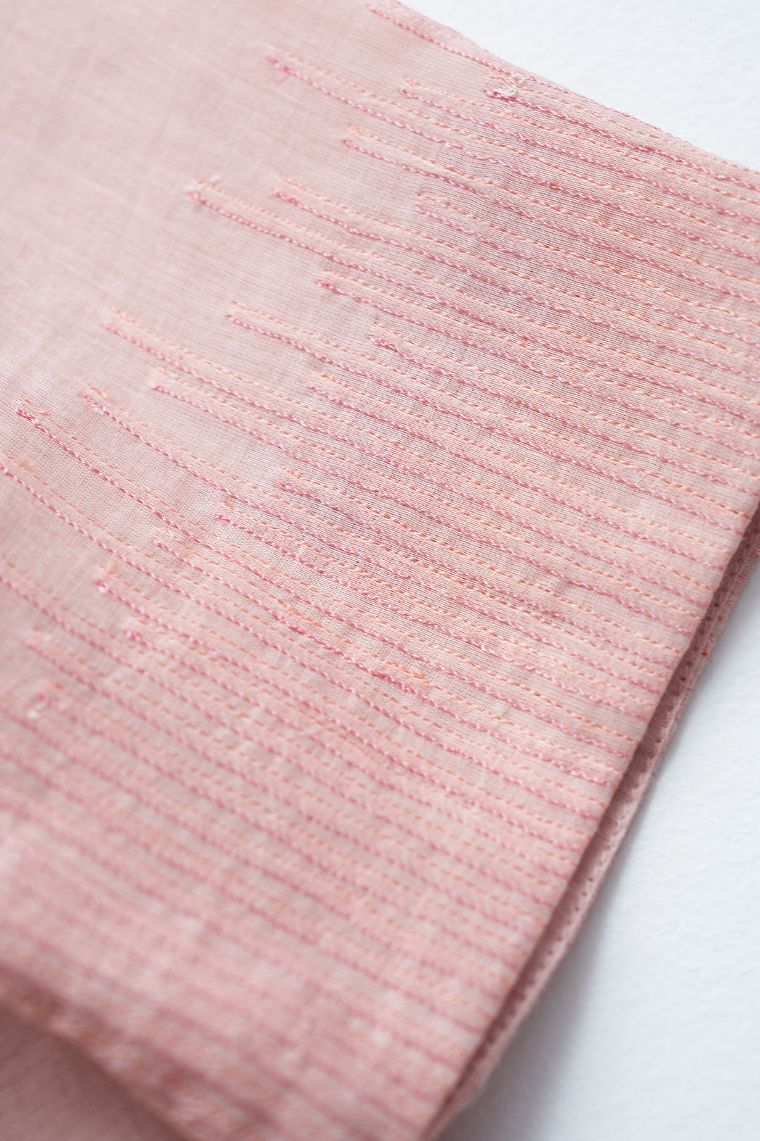 Pastel Pink Embroidered Cotton Kurta