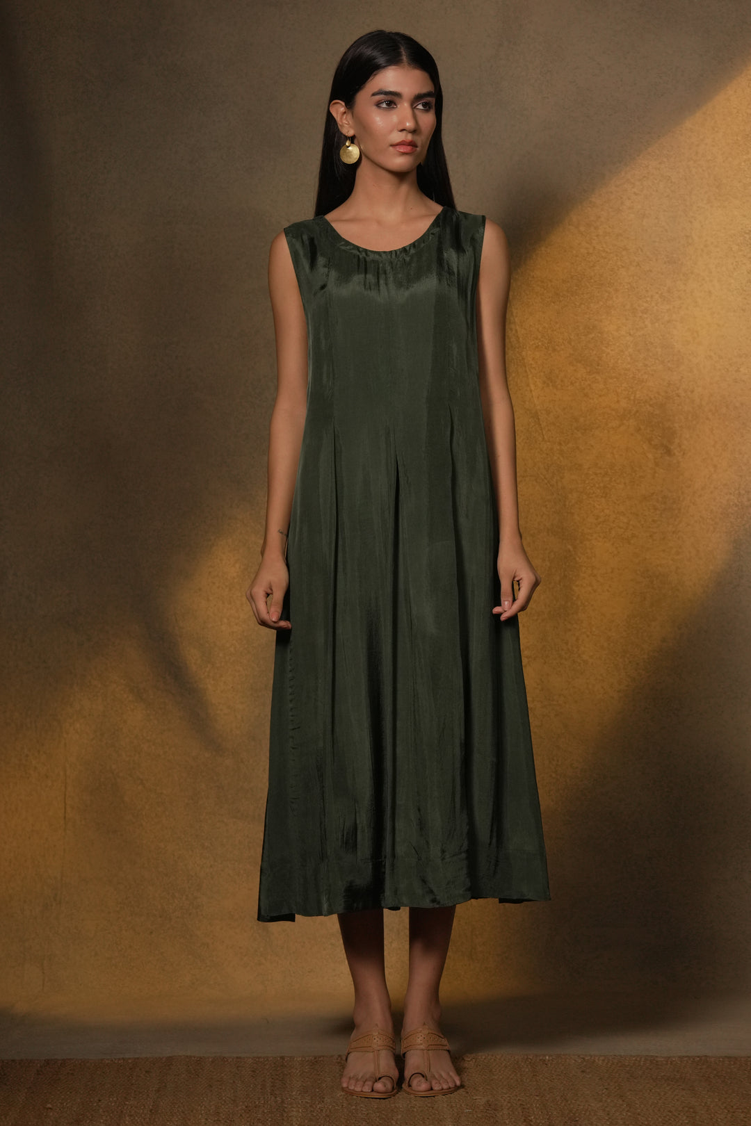 Emerald Green Silk Jacket with Slip