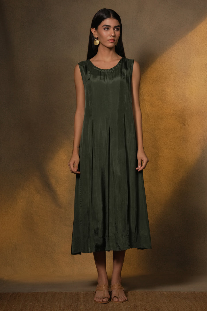 Emerald Green Silk Jacket with Slip