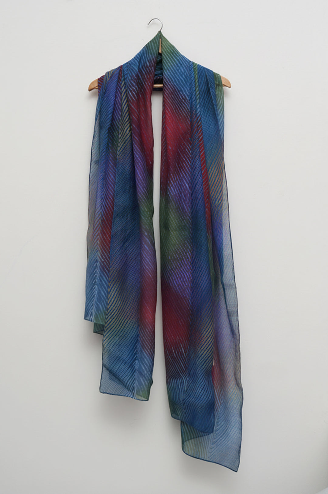 Blue & Berry Shibori Chanderi Dupatta