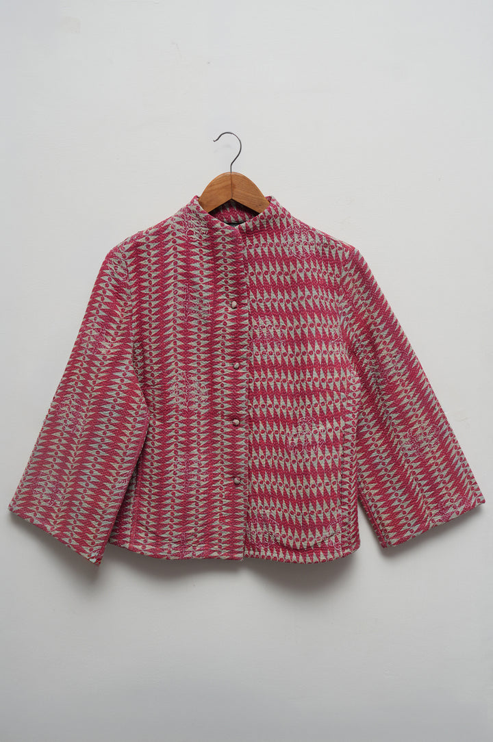 Red Dune Cotton Kantha Jacket
