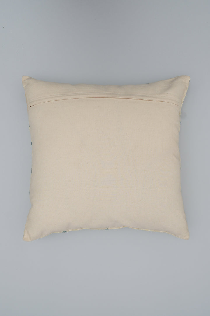 Sage & Ochre Geometric Tufted Cushion Cover