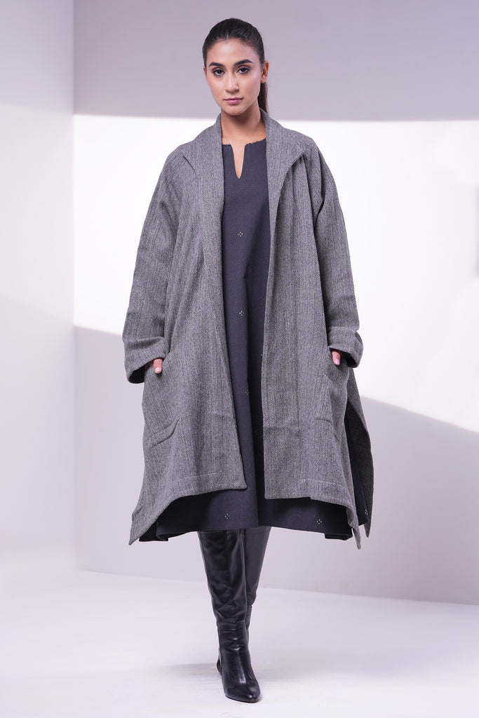 Grey Wool Jacket – Tulsi Online