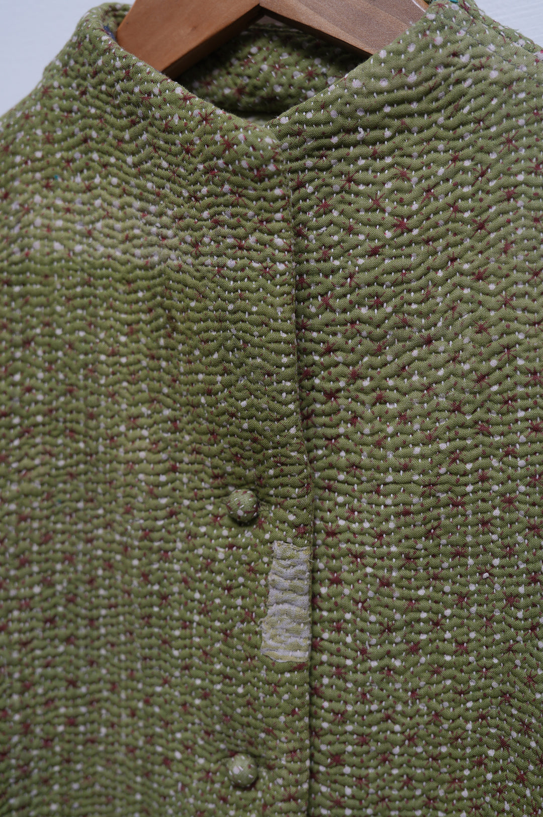 Olive & Indigo Cotton Kantha Jacket