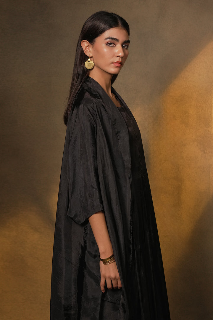 Black Silk Jacket with Slip