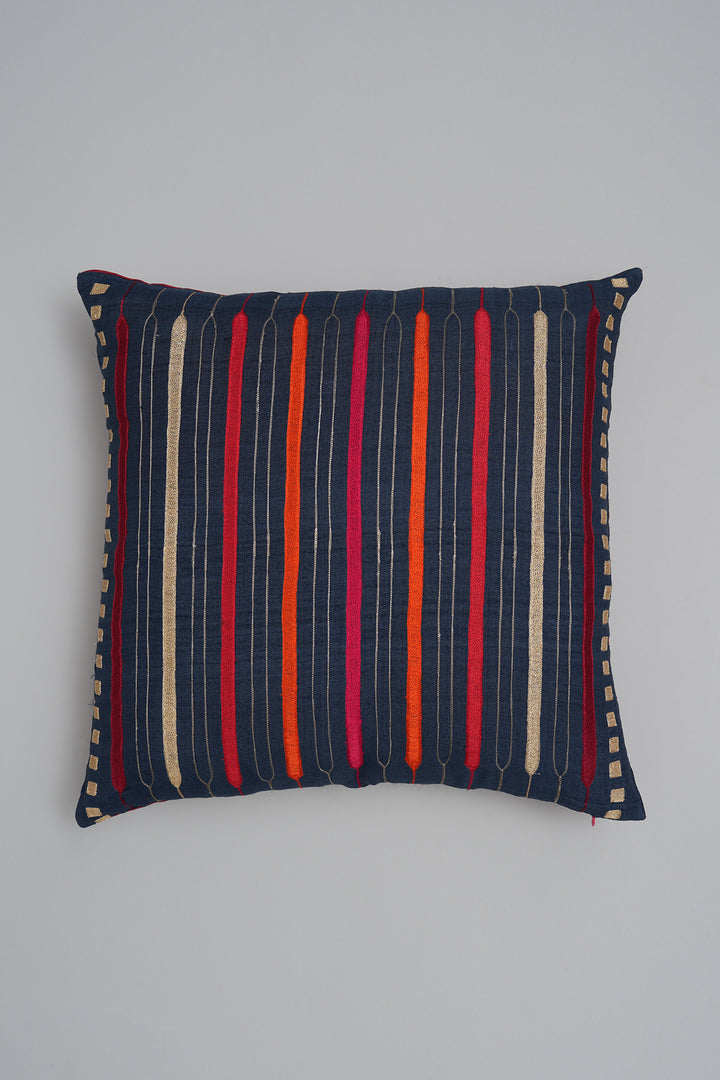 Multi Color Embroidered Cushion Cover