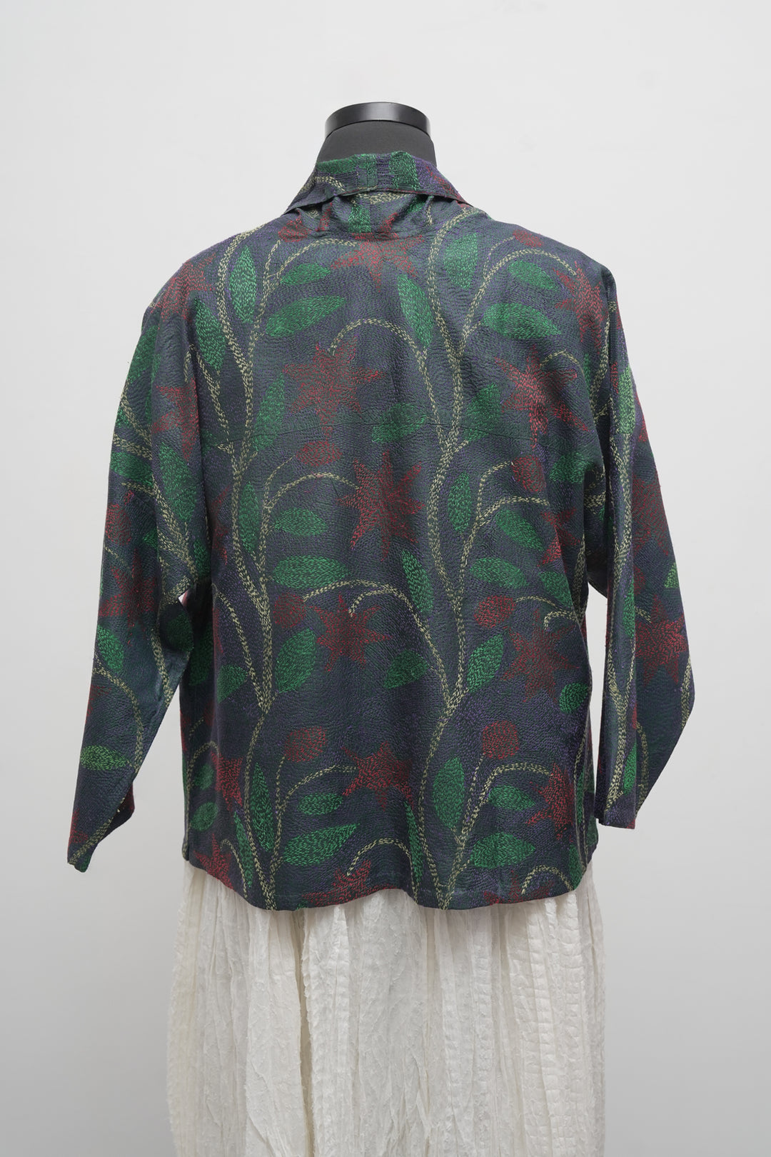 Multicolor Silk Kantha Overlay