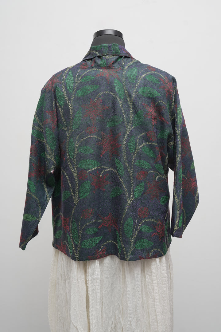 Multicolor Silk Kantha Overlay